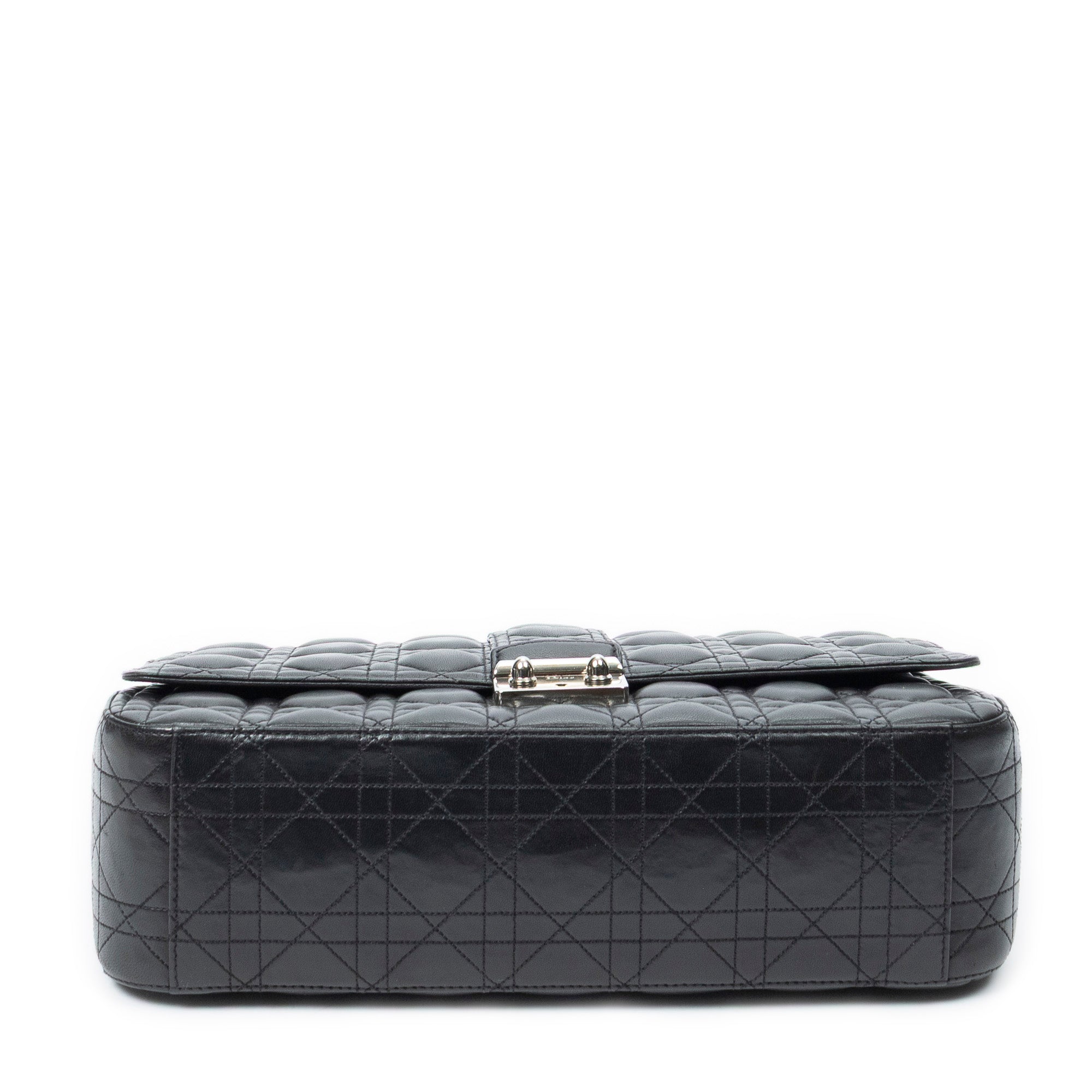 Shoulder Bag Large Miss Dior Flap Black Cannage Lambskin Leather