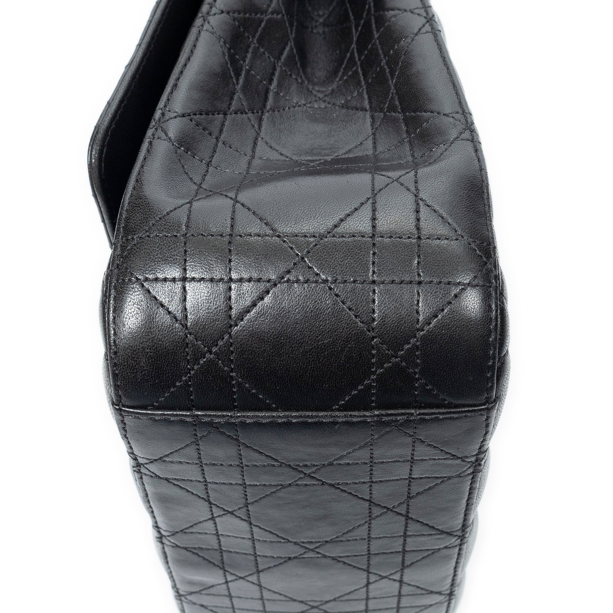 Shoulder Bag Large Miss Dior Flap Black Cannage Lambskin Leather