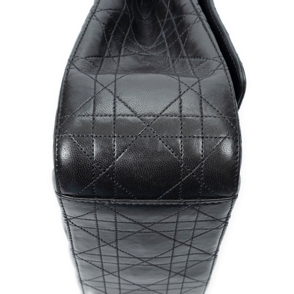 Shoulder Bag Large Miss Dior Flap Black Cannage Lambskin Leather