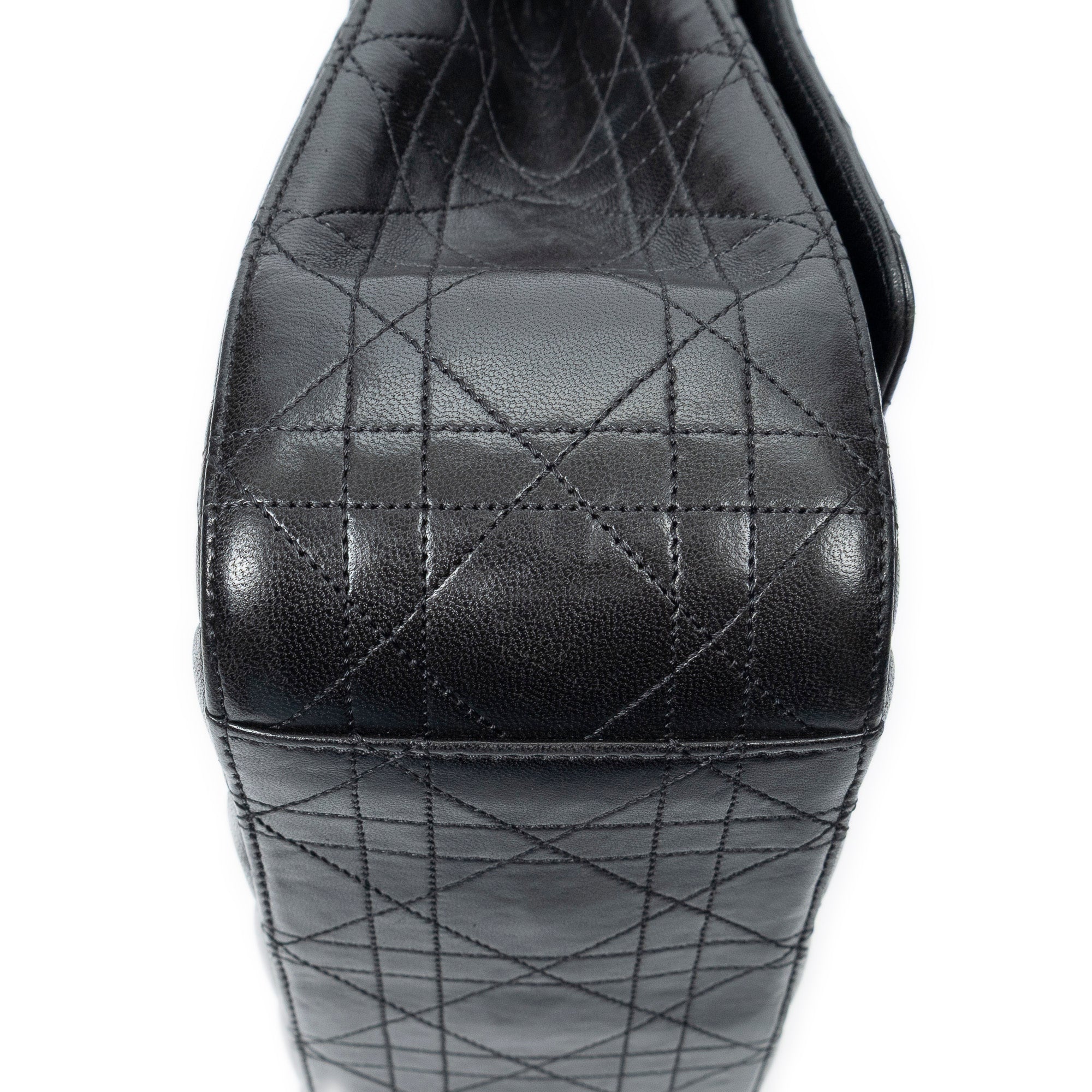 Shoulder Bag Large Miss Dior Flap Black Cannage Lambskin Leather