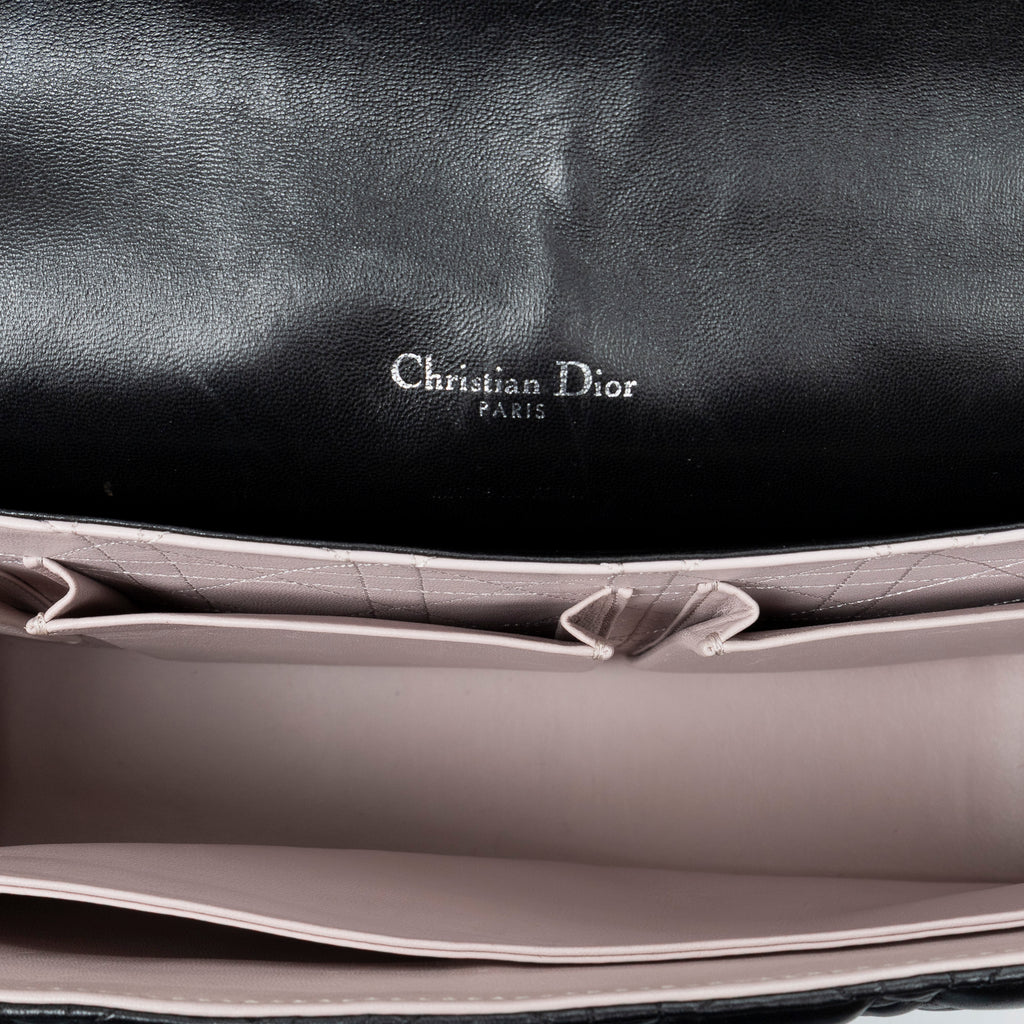 Shoulder Bag Large Miss Dior Flap Black Cannage Lambskin Leather