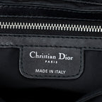 Shoulder Bag New Lock Ruffle Flap Black Cannage Lambskin Leather