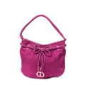 Shoulder Bag Bow Charm Hobo Magenta Diorissimo Canvas