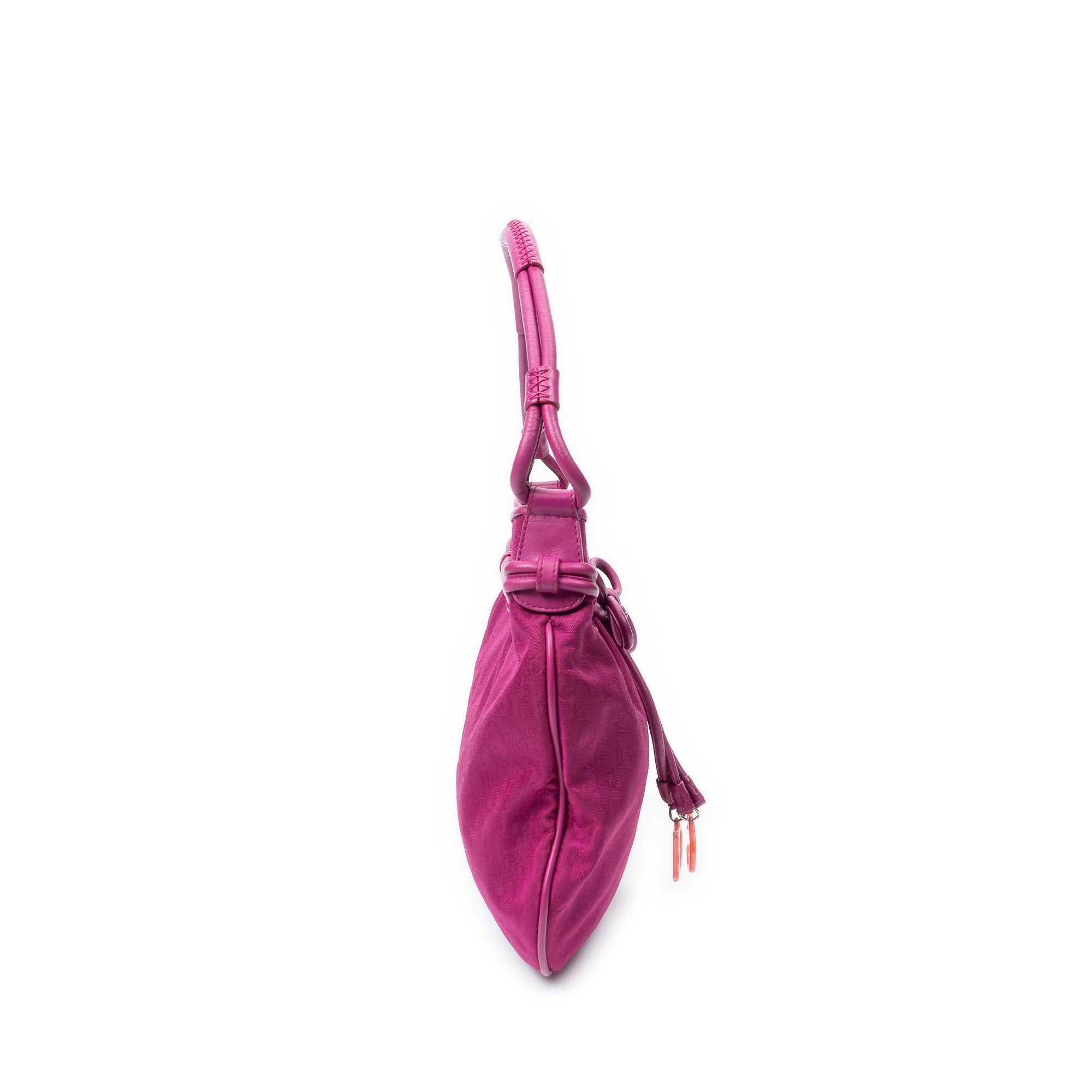 Shoulder Bag Bow Charm Hobo Magenta Diorissimo Canvas
