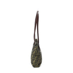Shoulder Bag Zip Tote Brown Zucca Canvas