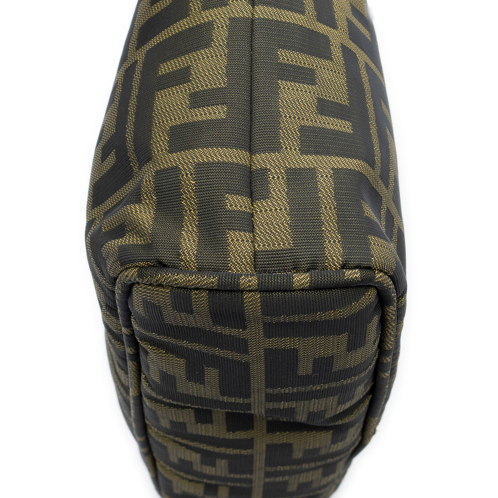 Shoulder Bag Zip Tote Brown Zucca Canvas