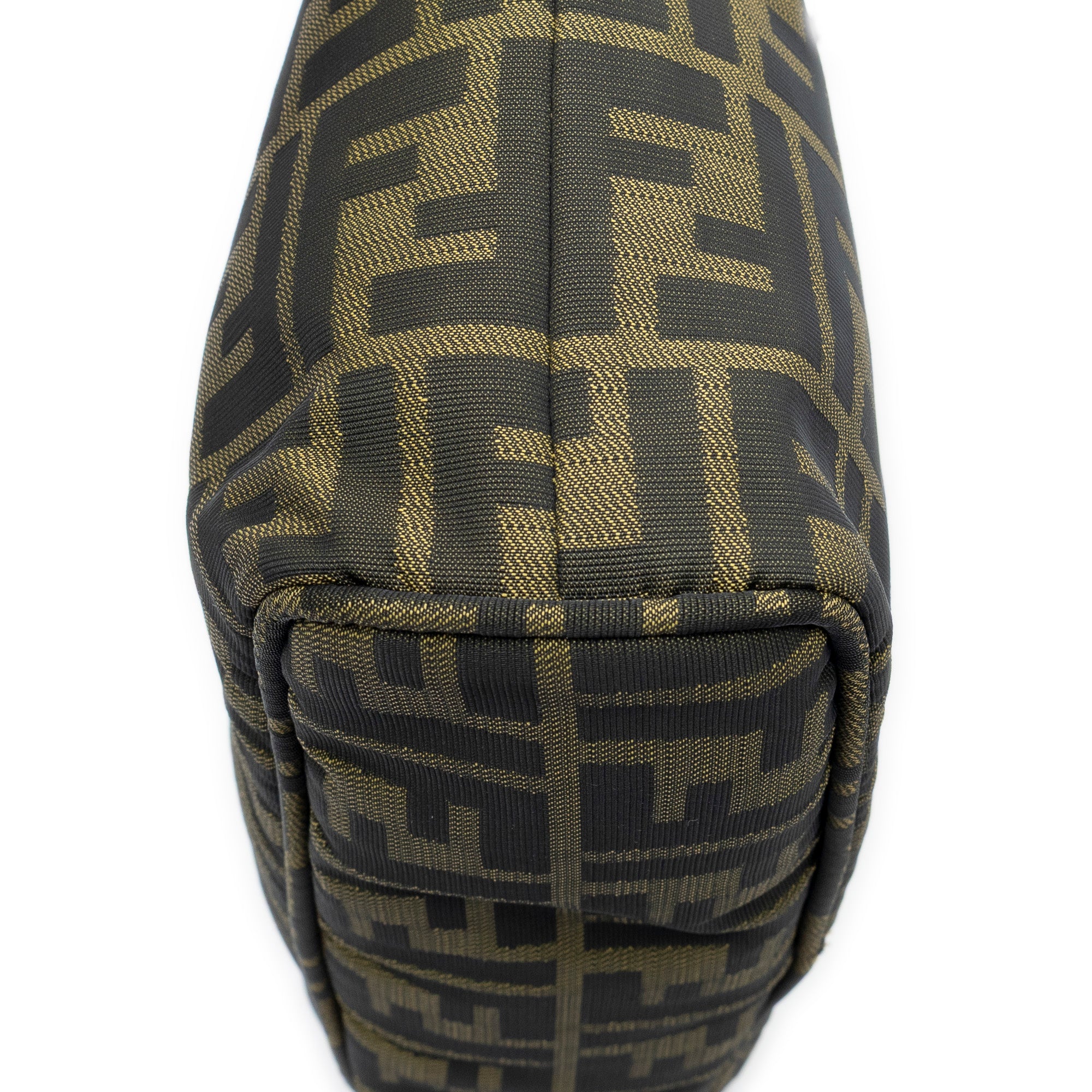 Shoulder Bag Zip Tote Brown Zucca Canvas