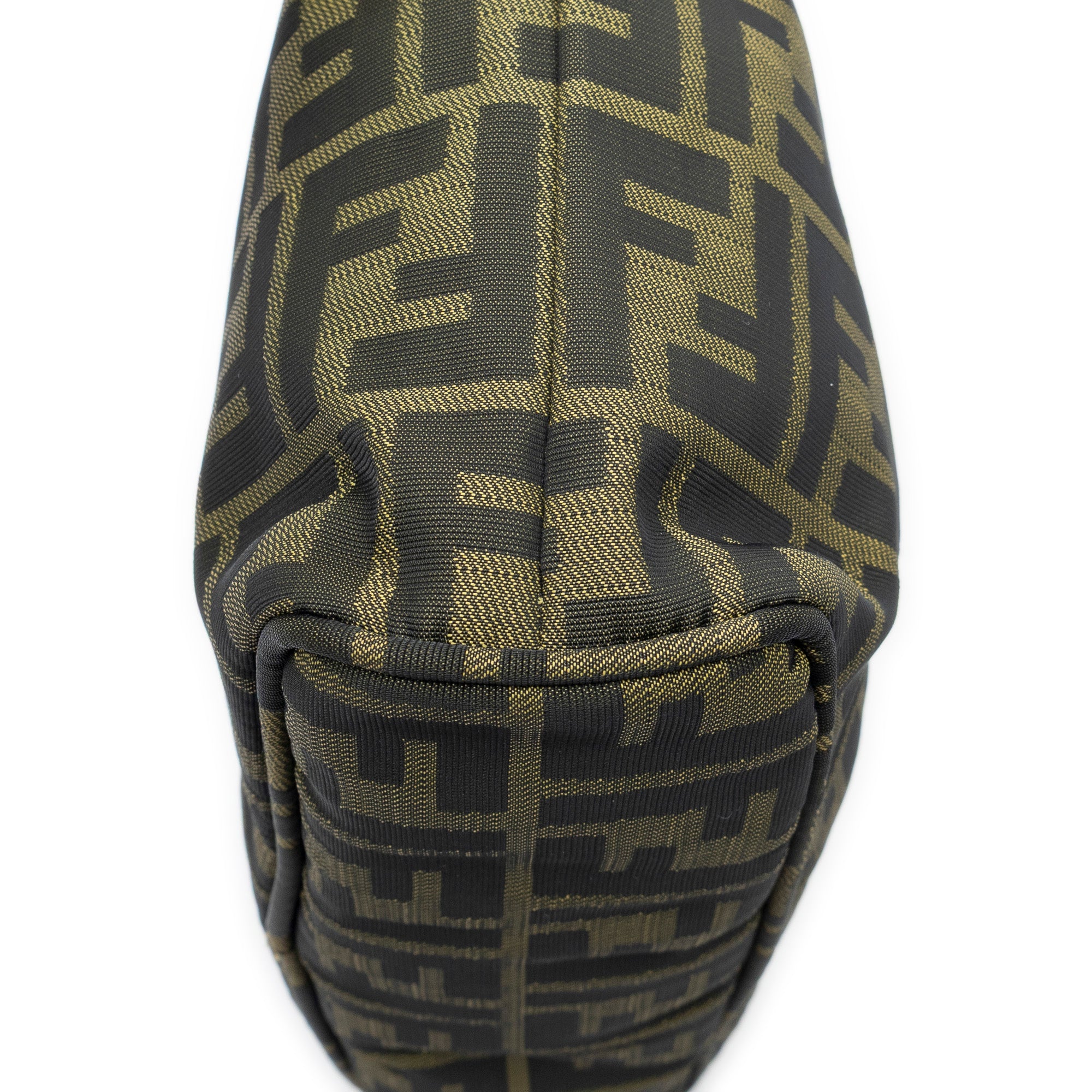 Shoulder Bag Zip Tote Brown Zucca Canvas