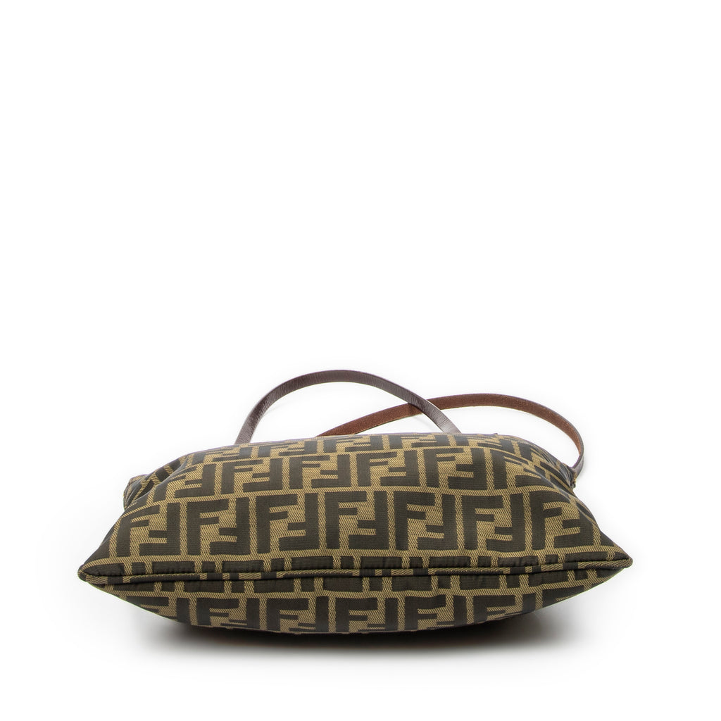 Shoulder Bag Square Tote Brown Zucca Canvas