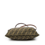 Shoulder Bag Square Tote Brown Zucca Canvas