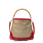 Shoulder Bag Medium Diana Bamboo Hobo Beige Monogrammed Canvas