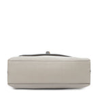 Shoulder Bag Small Bamboo Daily Top Handle Grey Grained Calfskin Leather