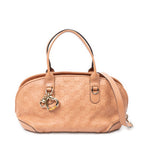 Shoulder Bag Heart Bit Satchel Orange Guccissima Leather