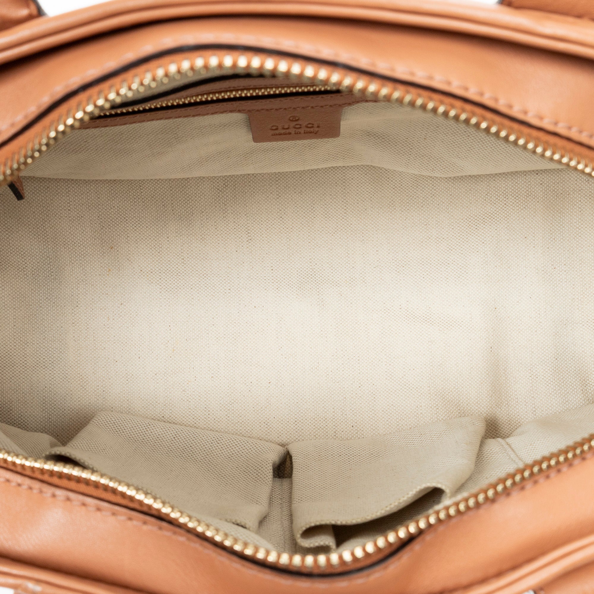 Shoulder Bag Heart Bit Satchel Orange Guccissima Leather