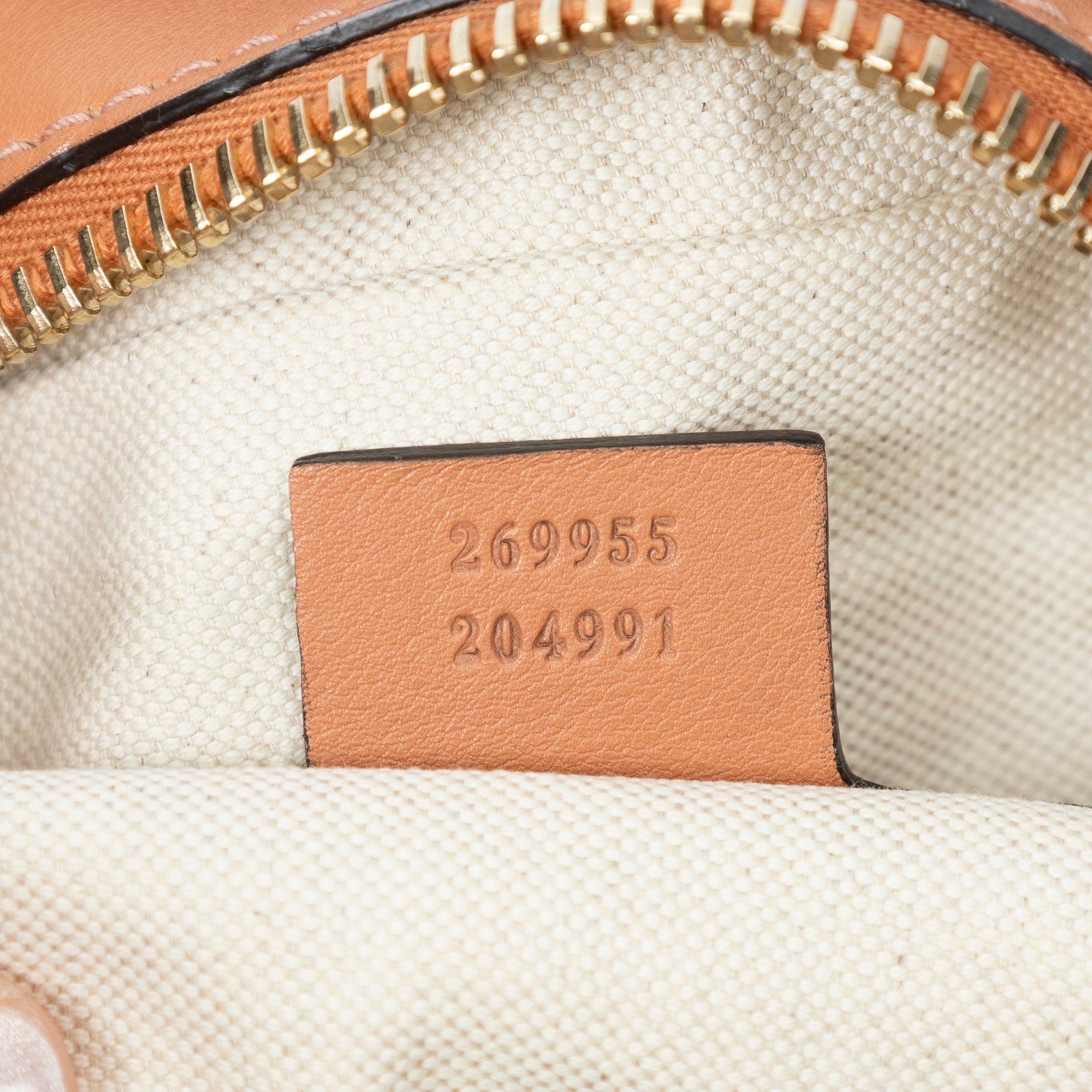 Shoulder Bag Heart Bit Satchel Orange Guccissima Leather