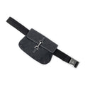 Shoulder Bag Small Waist Pouch Black Monogrammed Canvas