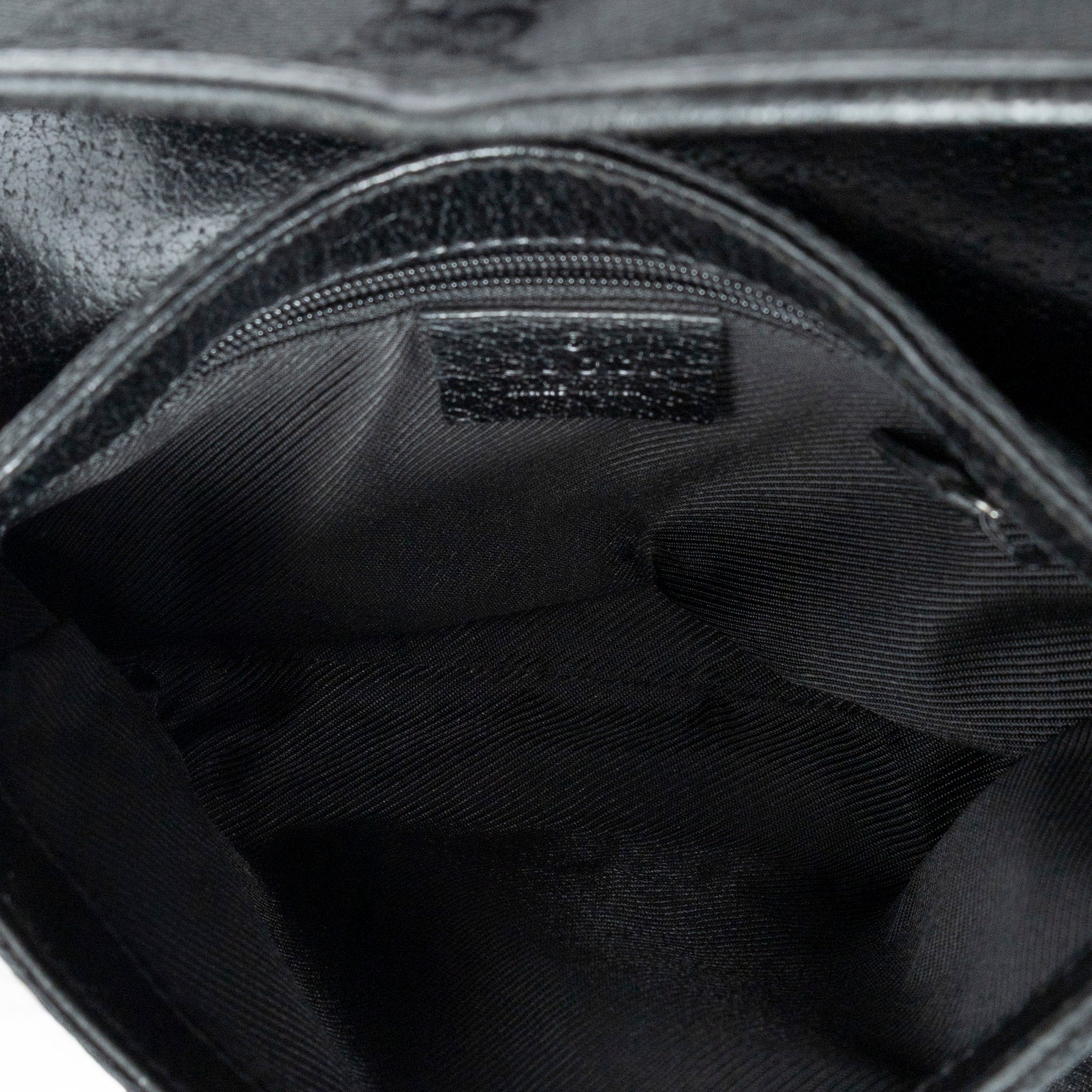 Shoulder Bag Small Waist Pouch Black Monogrammed Canvas