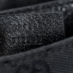 Shoulder Bag Small Waist Pouch Black Monogrammed Canvas