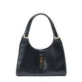Shoulder Bag Jackie Bardot Tote Black Textured Calfskin Leather