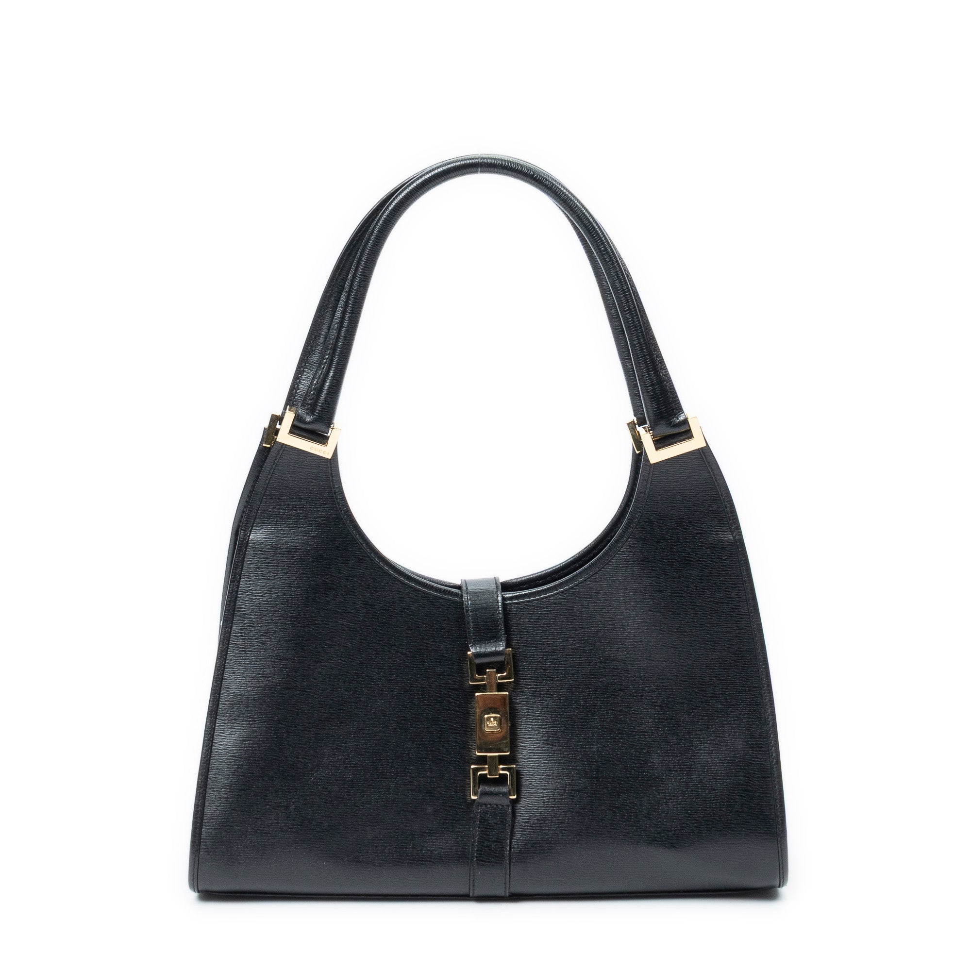 Shoulder Bag Jackie Bardot Tote Black Textured Calfskin Leather