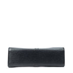 Shoulder Bag Jackie Bardot Tote Black Textured Calfskin Leather