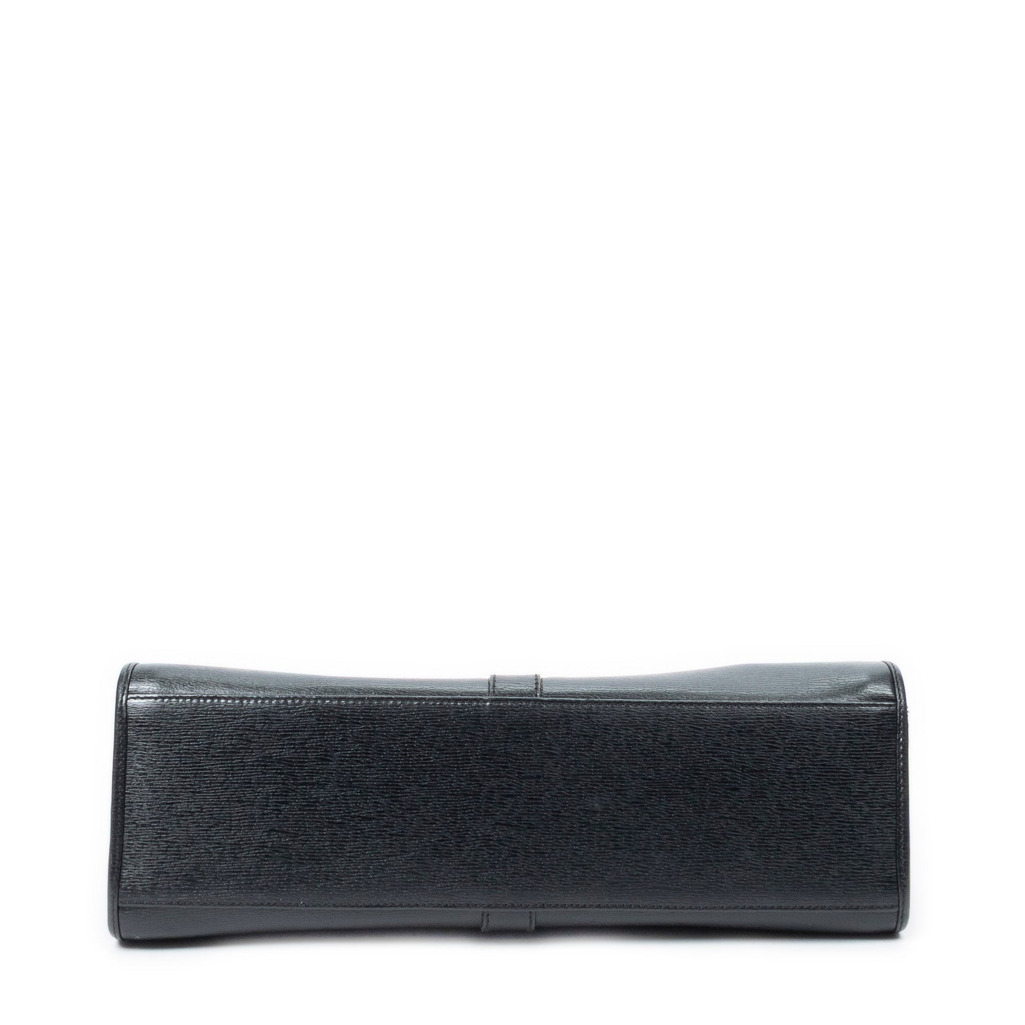 Shoulder Bag Jackie Bardot Tote Black Textured Calfskin Leather