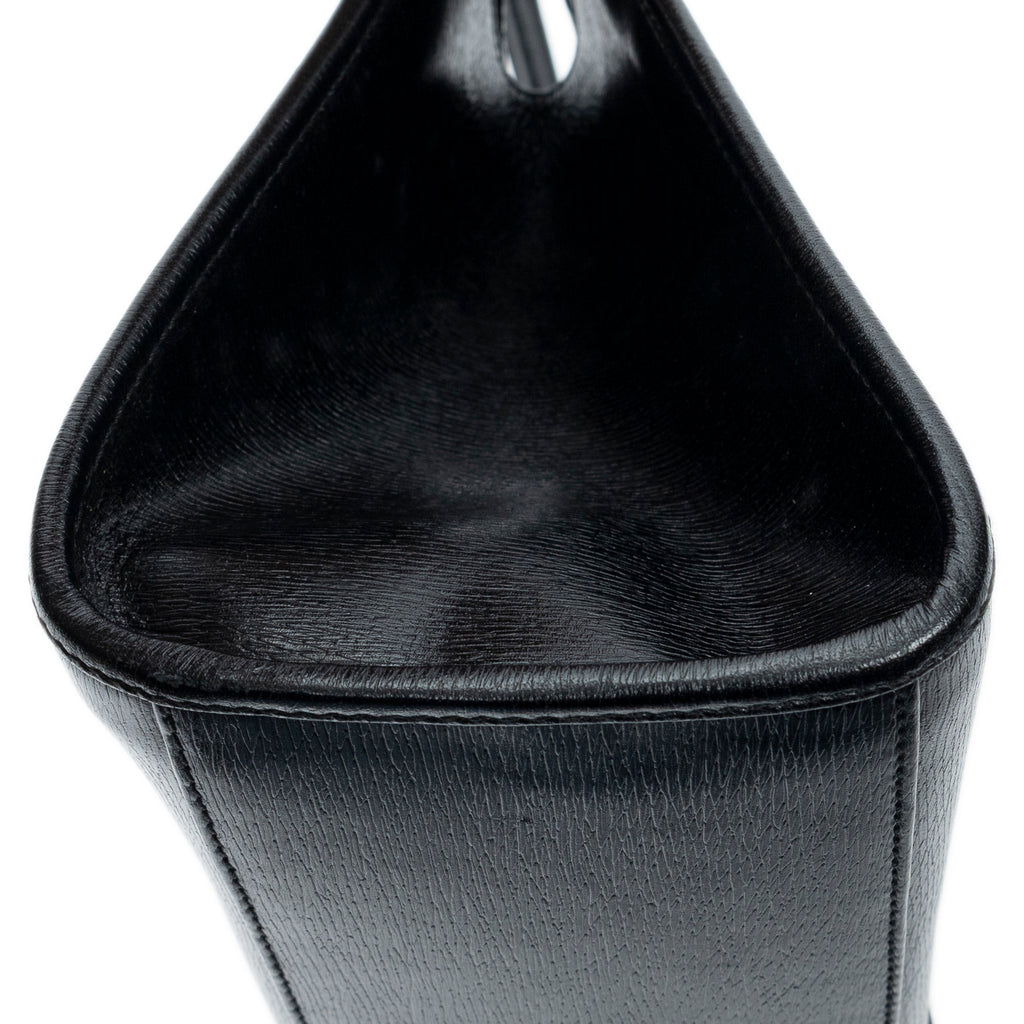 Shoulder Bag Jackie Bardot Tote Black Textured Calfskin Leather