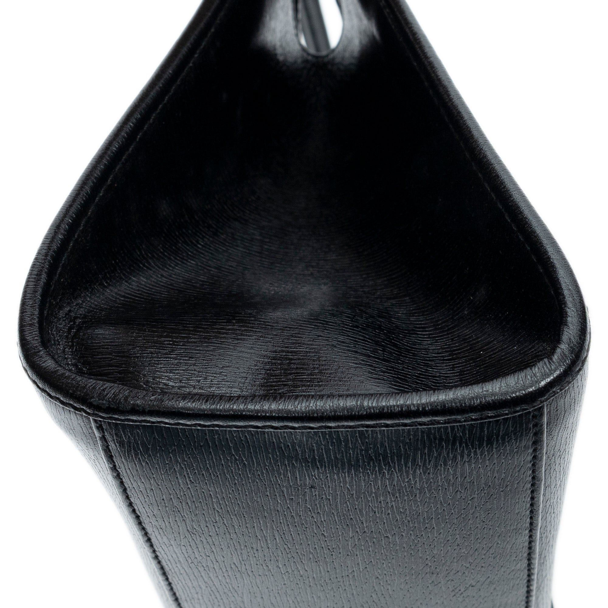 Shoulder Bag Jackie Bardot Tote Black Textured Calfskin Leather