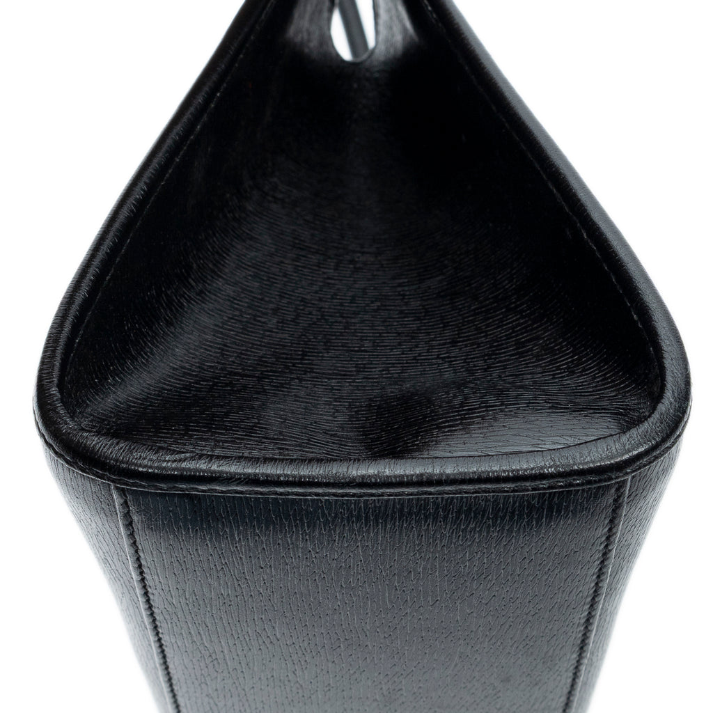 Shoulder Bag Jackie Bardot Tote Black Textured Calfskin Leather