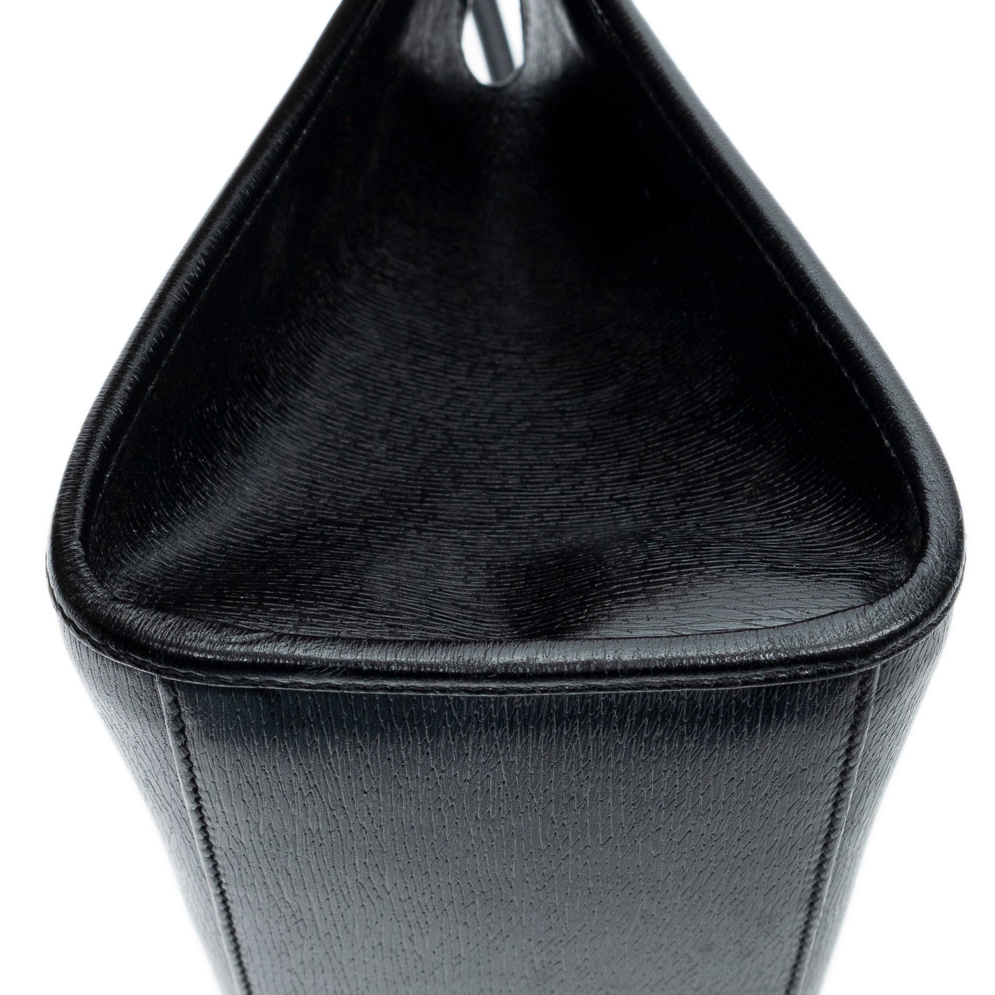Shoulder Bag Jackie Bardot Tote Black Textured Calfskin Leather