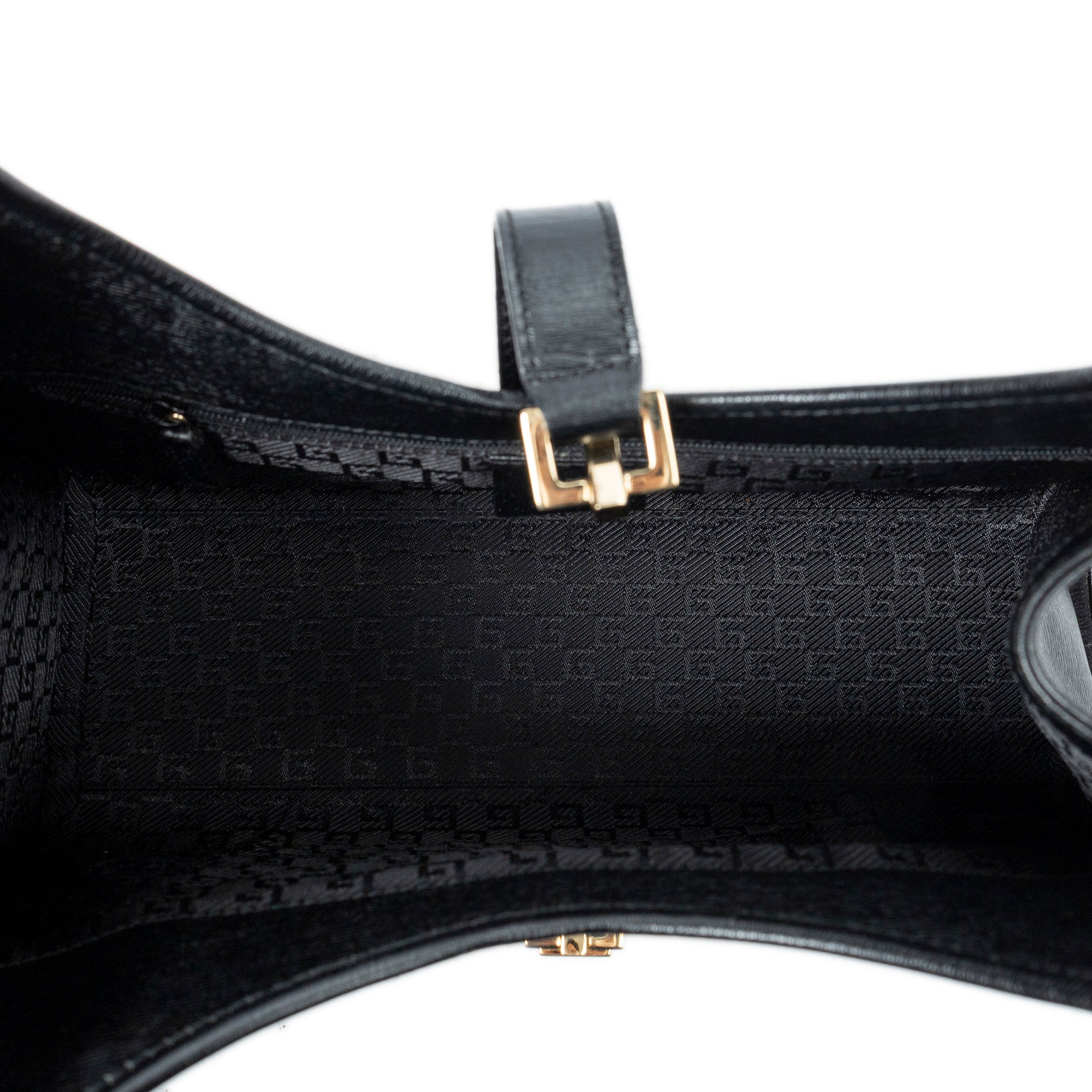 Shoulder Bag Jackie Bardot Tote Black Textured Calfskin Leather