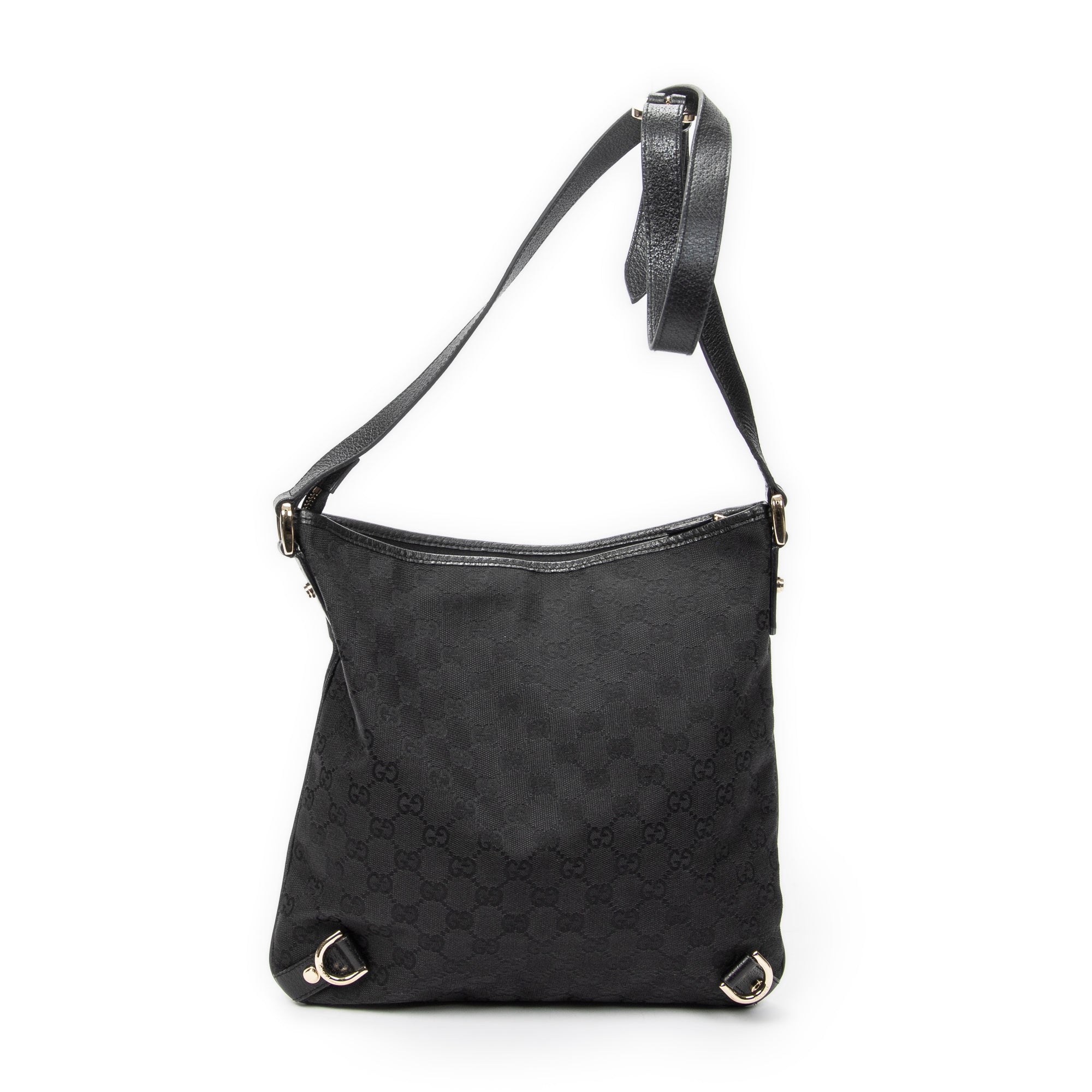 Shoulder Bag Abbey Crossbody Black Monogrammed Canvas