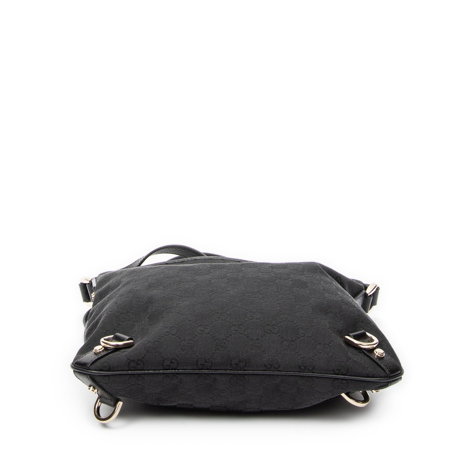 Shoulder Bag Abbey Crossbody Black Monogrammed Canvas