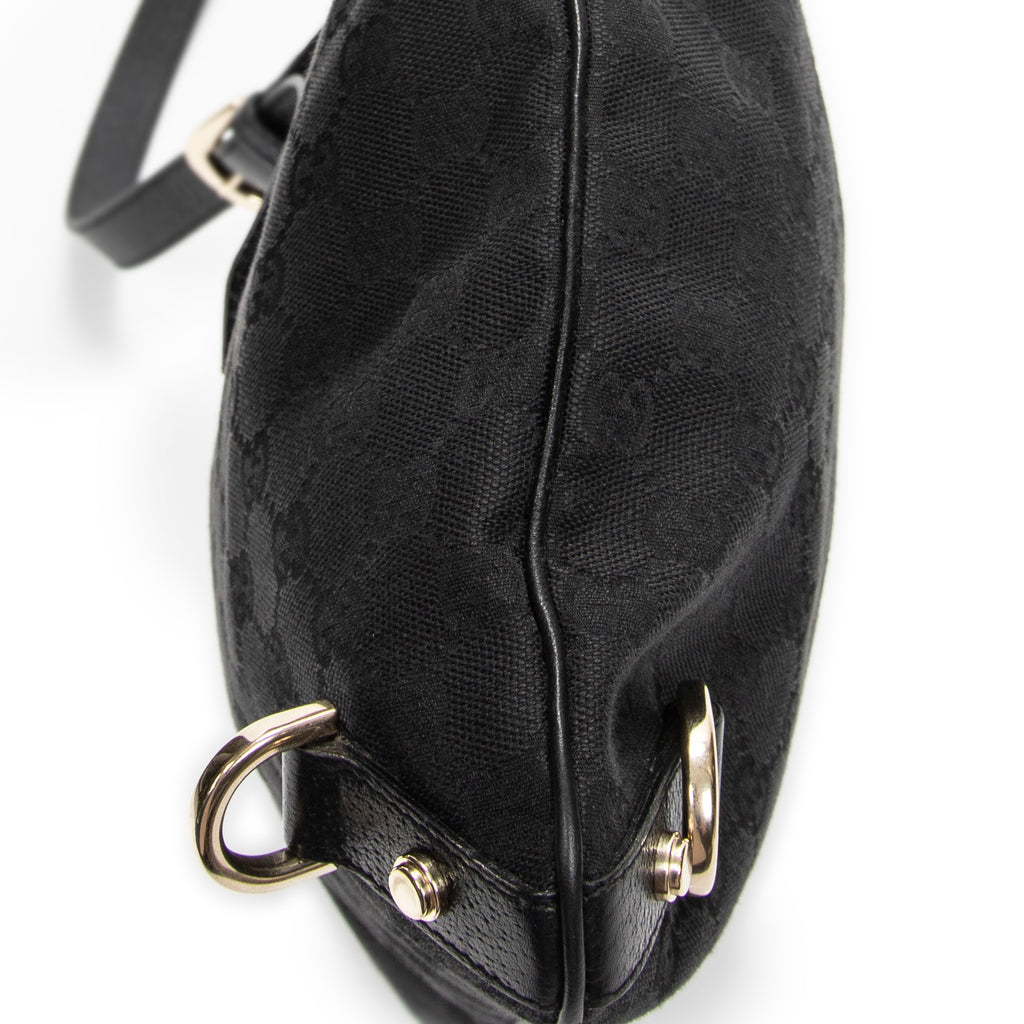Shoulder Bag Abbey Crossbody Black Monogrammed Canvas