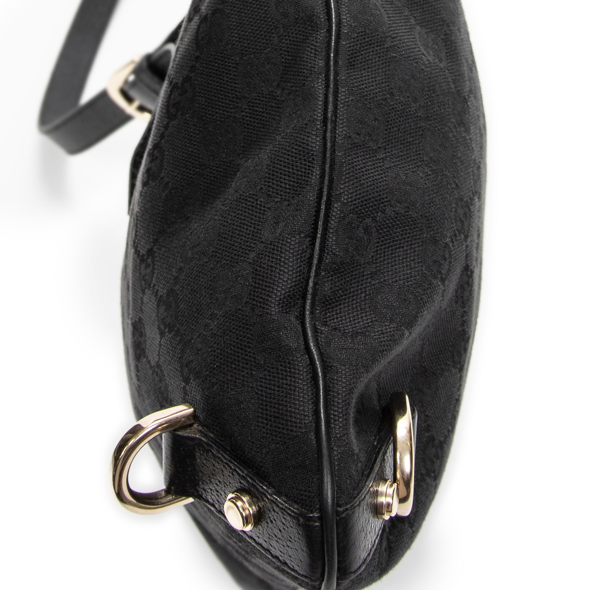 Shoulder Bag Abbey Crossbody Black Monogrammed Canvas