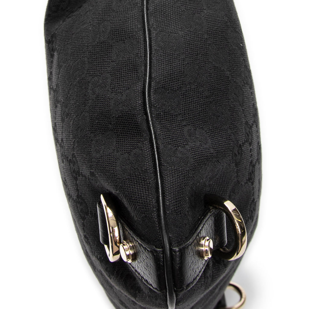 Shoulder Bag Abbey Crossbody Black Monogrammed Canvas