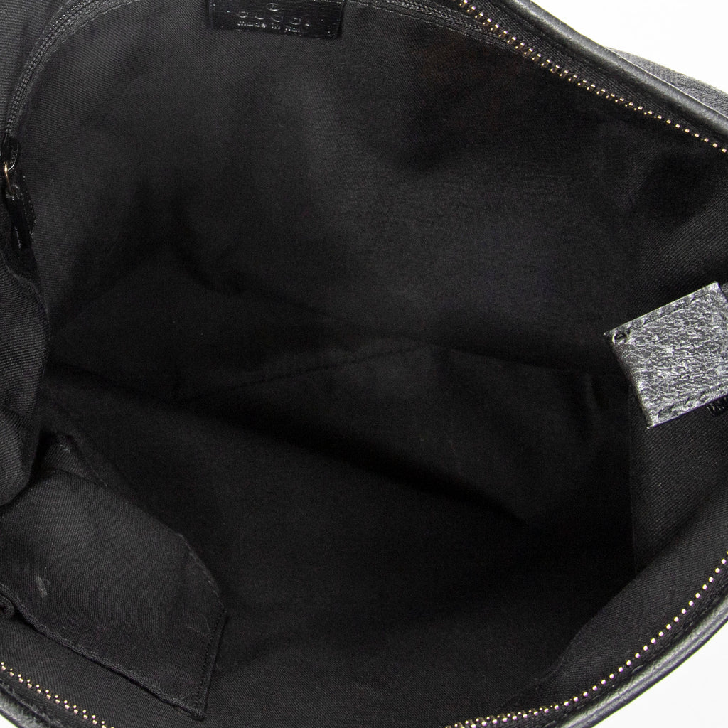 Shoulder Bag Abbey Crossbody Black Monogrammed Canvas
