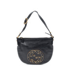 Shoulder Bag Blondie Hobo Black Textured Calfskin Leather