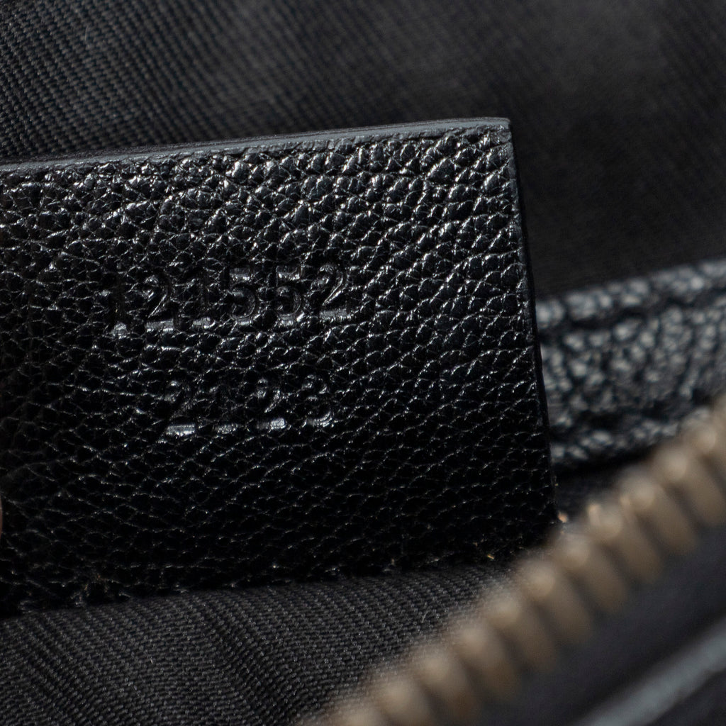 Shoulder Bag Blondie Hobo Black Textured Calfskin Leather