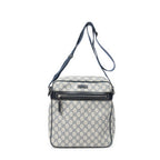 Shoulder Bag Front Zip Messenger Grey Supreme Coated Canvas