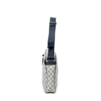 Shoulder Bag Front Zip Messenger Grey Supreme Coated Canvas