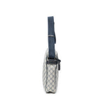 Shoulder Bag Front Zip Messenger Grey Supreme Coated Canvas