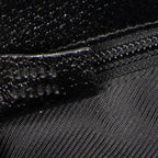 Shoulder Bag Zip Messenger Black Monogrammed Canvas