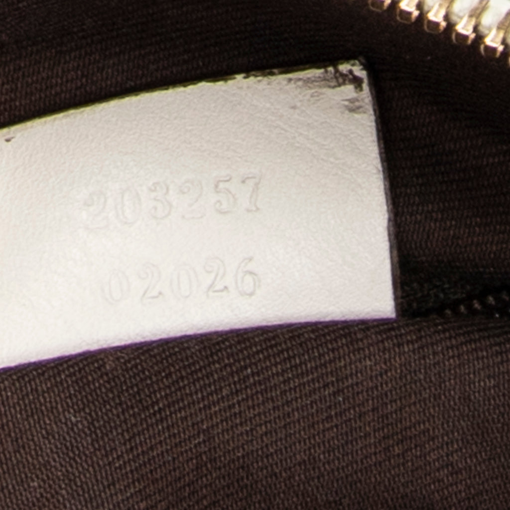 Bolso de hombro con anilla en D de lona con monograma beige