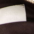 Bolso de hombro con anilla en D de lona con monograma beige