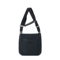 Shoulder Bag Front Slip Pocket Crossbody Black Monogrammed Canvas