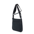 Shoulder Bag Front Slip Pocket Crossbody Black Monogrammed Canvas