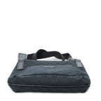 Shoulder Bag Front Slip Pocket Crossbody Black Monogrammed Canvas