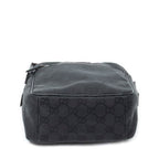 Shoulder Bag Small Square Crossbody Black Monogrammed Canvas