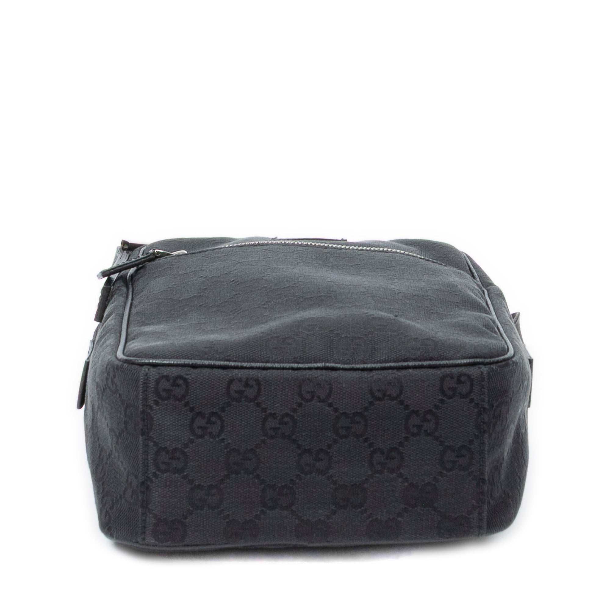 Shoulder Bag Small Square Crossbody Black Monogrammed Canvas